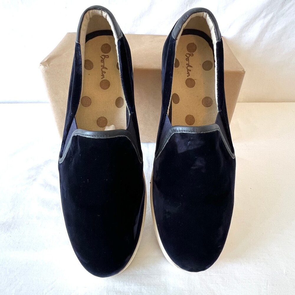 Boden Blue Velvet Slip-on Loafers, Size 40, USA Size 9, Excellent Condition! - Picture 7 of 14